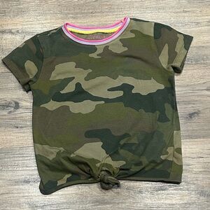 Crewcuts Camouflage Tee with Pink and Yellow Accents